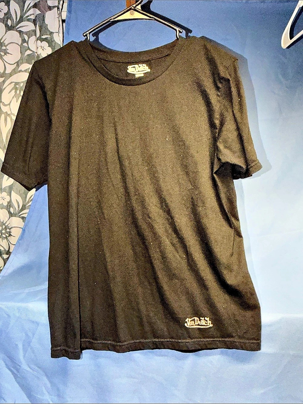 Von Dutch Classic Logo Short Sleeve Tee Black Cotton Medium